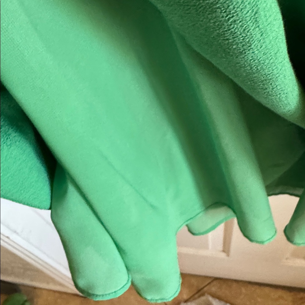 Ann Taylor Emerald Green Textured BOHO lined Shift Dress SZ 4 P - Picture 8 of 8